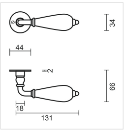 HDD Pro DEURKRUK PRO DECOR ROEST ROND - Deurbeslag-expert