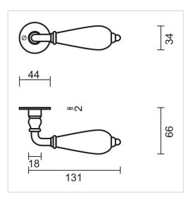HDD Pro DEURKRUK PRO ECRU ROEST ROND - Deurbeslag-expert