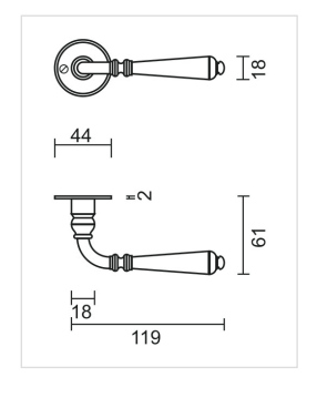 HDD Pro DEURKRUK PRO ELEGEANCE IJZER ROND - Deurbeslag-expert