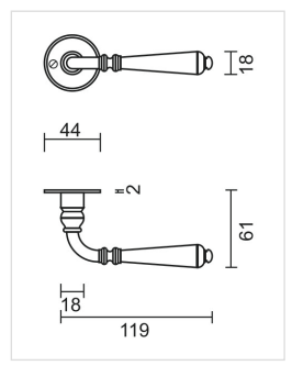 HDD Pro DEURKRUK PRO ELEGEANCE ROEST ROND - Deurbeslag-expert