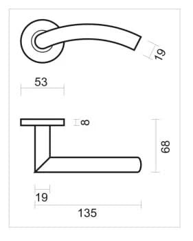 HDD Pro DEURKRUK PRO GI SHAPE 19MM ZWART - Deurbeslag-expert