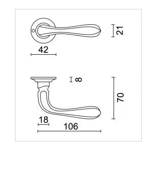 DEURKRUK PRO GRETANA OLD SILVER - Deurbeslag-expert