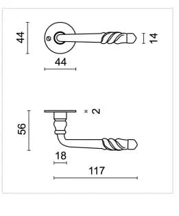 HDD Pro DEURKRUK PRO HARMONIE IJZER ROND - Deurbeslag-expert
