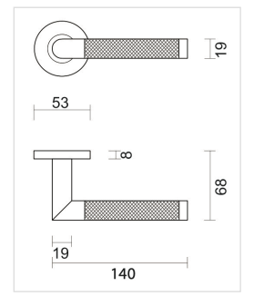 HDD Pro DEURKRUK PRO HASHTAG Messing Gelakt - Deurbeslag-expert