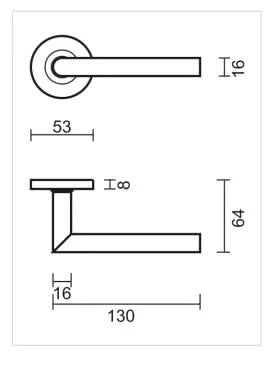HDD Pro DEURKRUK PRO I SHAPE 16MM ZWART - Deurbeslag-expert