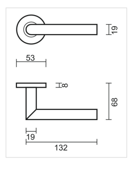 HDD Pro DEURKRUK PRO I SHAPE 19MM INOX PLUS - Deurbeslag-expert