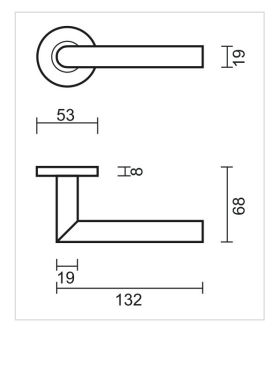 HDD Pro DEURKRUK PRO I SHAPE 19MM WIT STRUCTUUR - Deurbeslag-expert