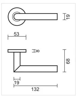 HDD Pro DEURKRUK PRO I SHAPE 19MM ZWART - Deurbeslag-expert