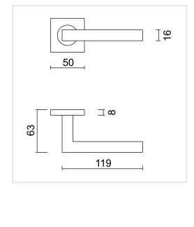HDD Pro DEURKRUK PRO KUBIC SHAPE 16MM INOX PLUS - Deurbeslag-expert