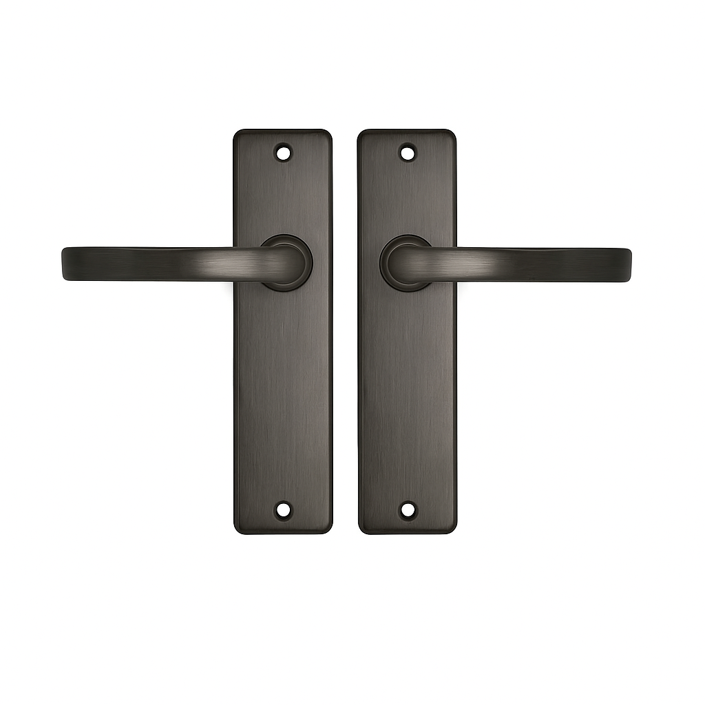 Deurkrukken | Edge Kruk Blok | Gun Metal | Antraciet grijs