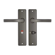 Deurkrukken | Edge kruk Blok | toilet 63-8 | Gun metal | Antraciet grijs
