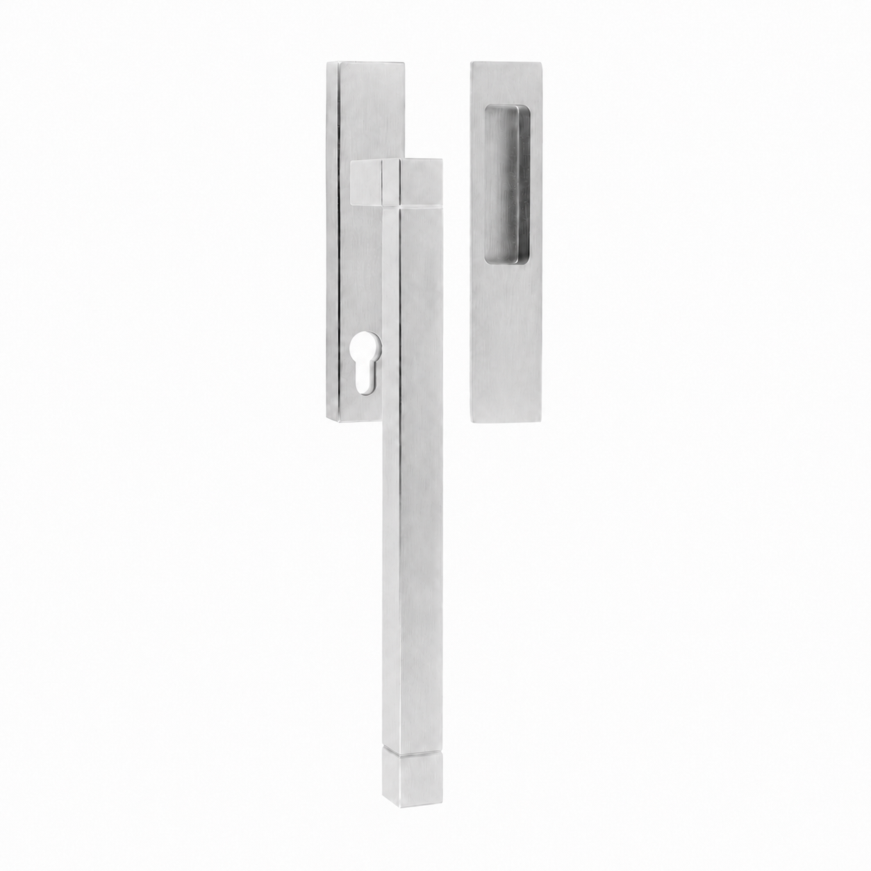 Formani | JB230 | SQUARE | Massief | Hefschuifdeurbeslag kruk/kom | Mat RVS