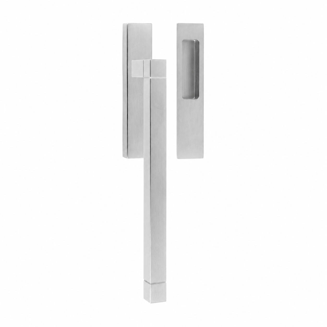 Formani | JB230 | SQUARE | Massief | Hefschuifdeurbeslag kruk/kom | Mat RVS