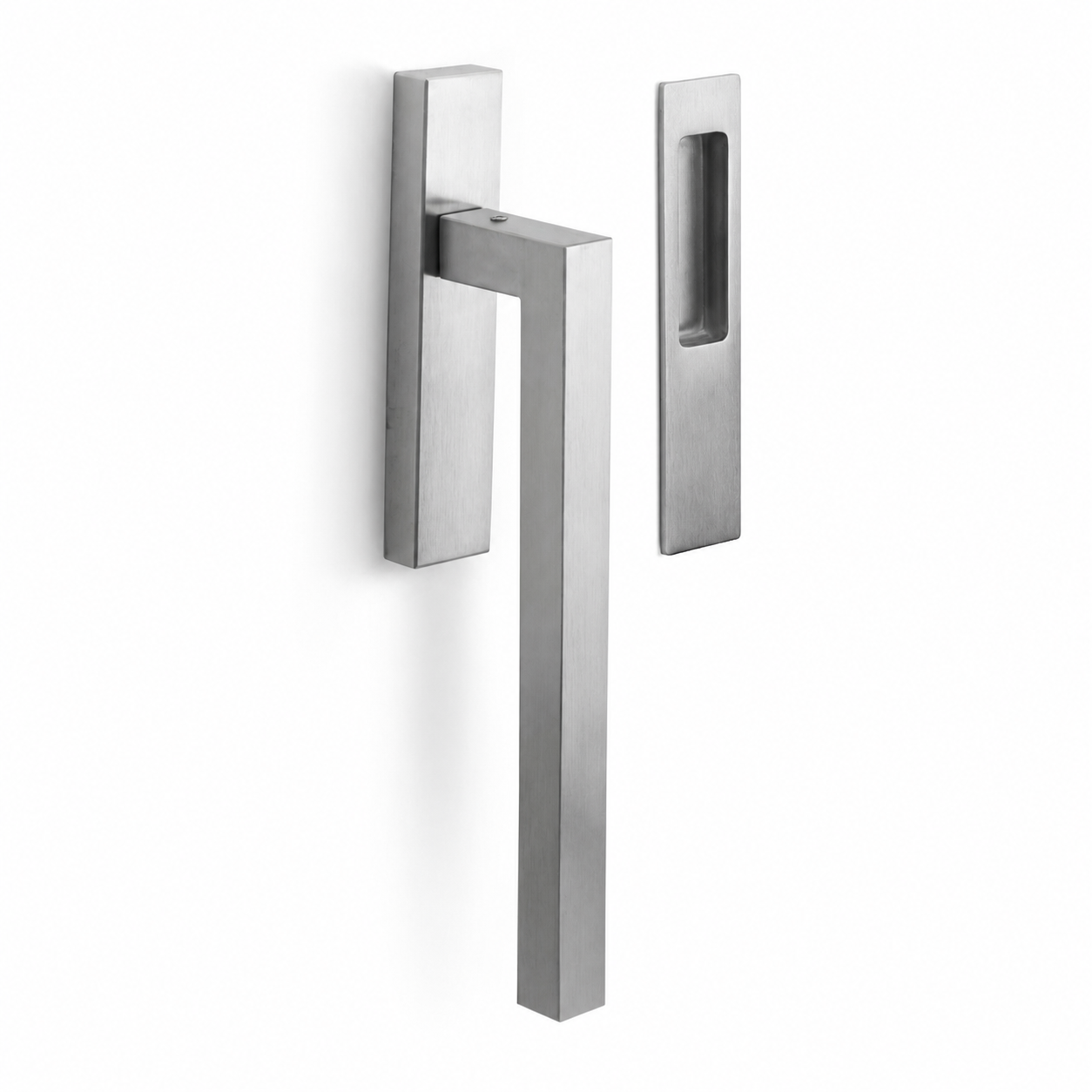 Formani | LSQ230 | SQUARE | Massief | Hefschuifdeurbeslag kruk/kom | Mat RVS