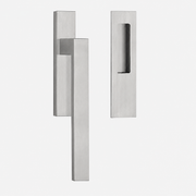 Formani | LSQ231 | SQUARE | Massief | Hefschuifdeurbeslag kruk/kom | Mat RVS