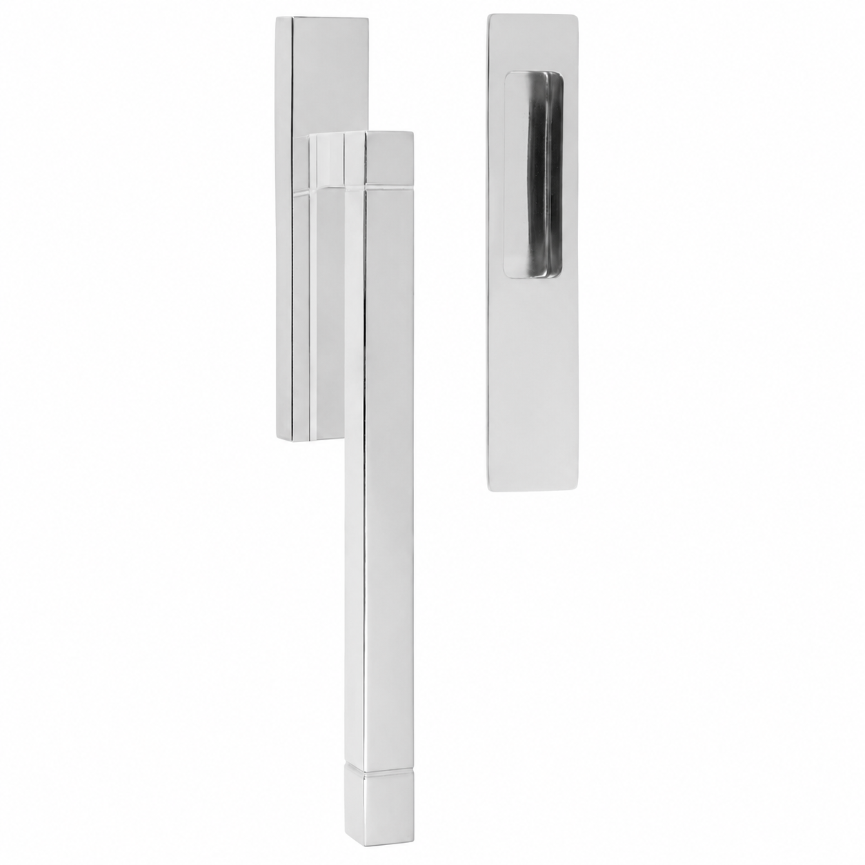 Formani | JB230 | SQUARE | Massief | Hefschuifdeurbeslag kruk/kom | Gepolijst RVS