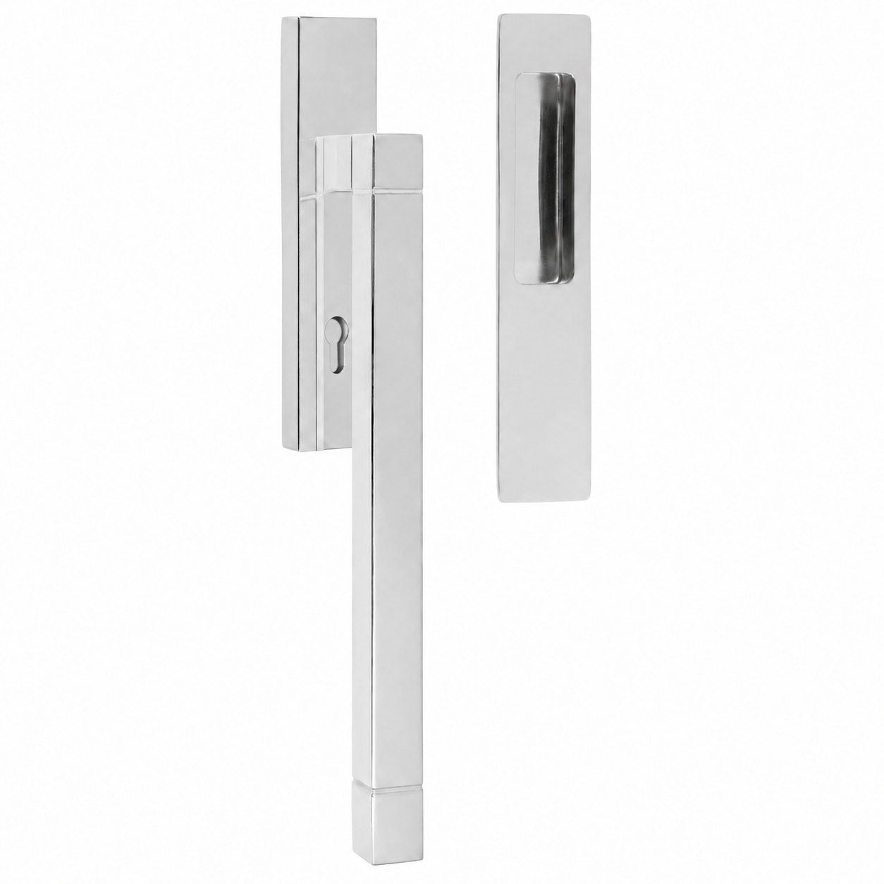 Formani | JB230 | SQUARE | Massief | Hefschuifdeurbeslag kruk/kom | Gepolijst RVS