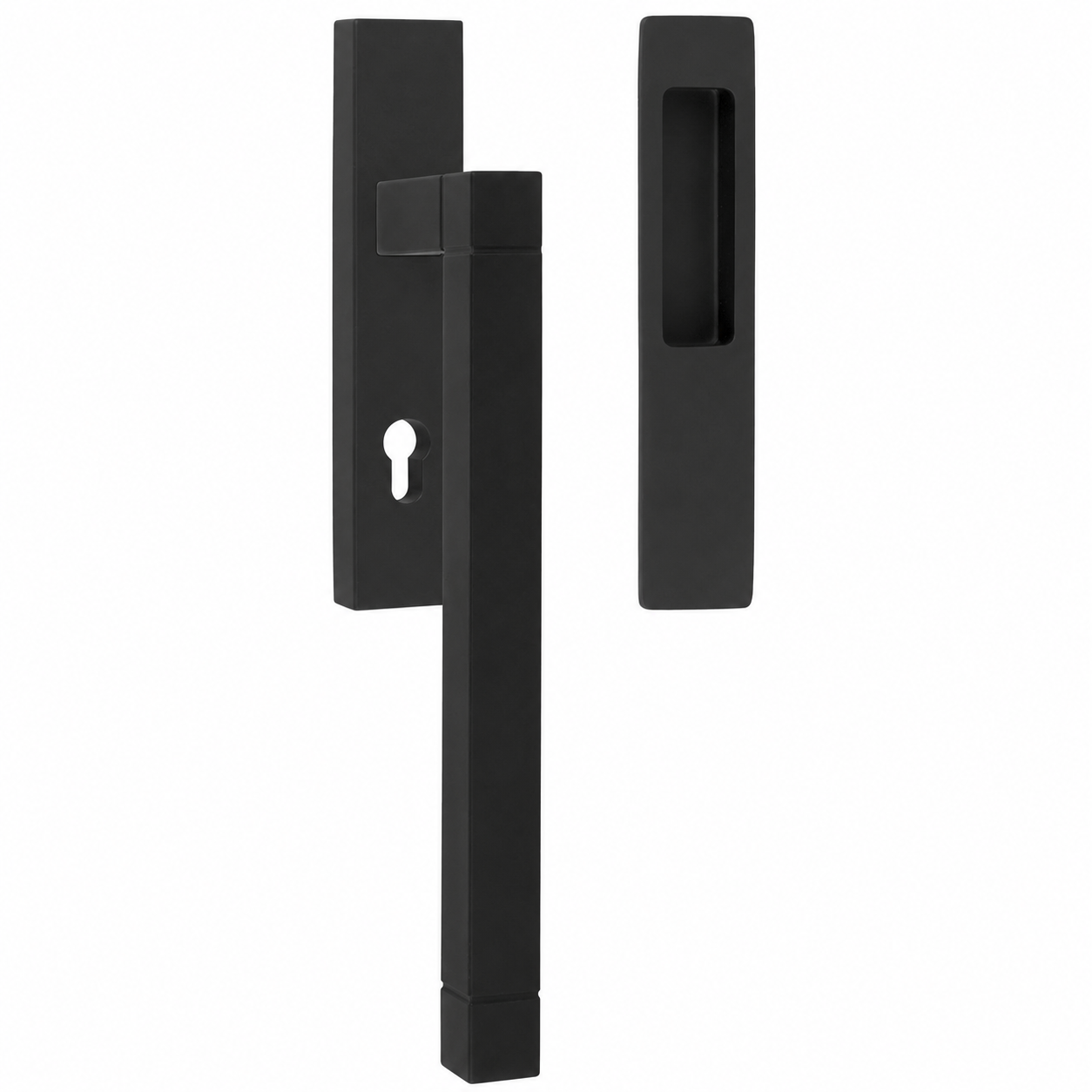 Formani | JB230 | SQUARE | Massief | Hefschuifdeurbeslag kruk/kom | Mat zwart