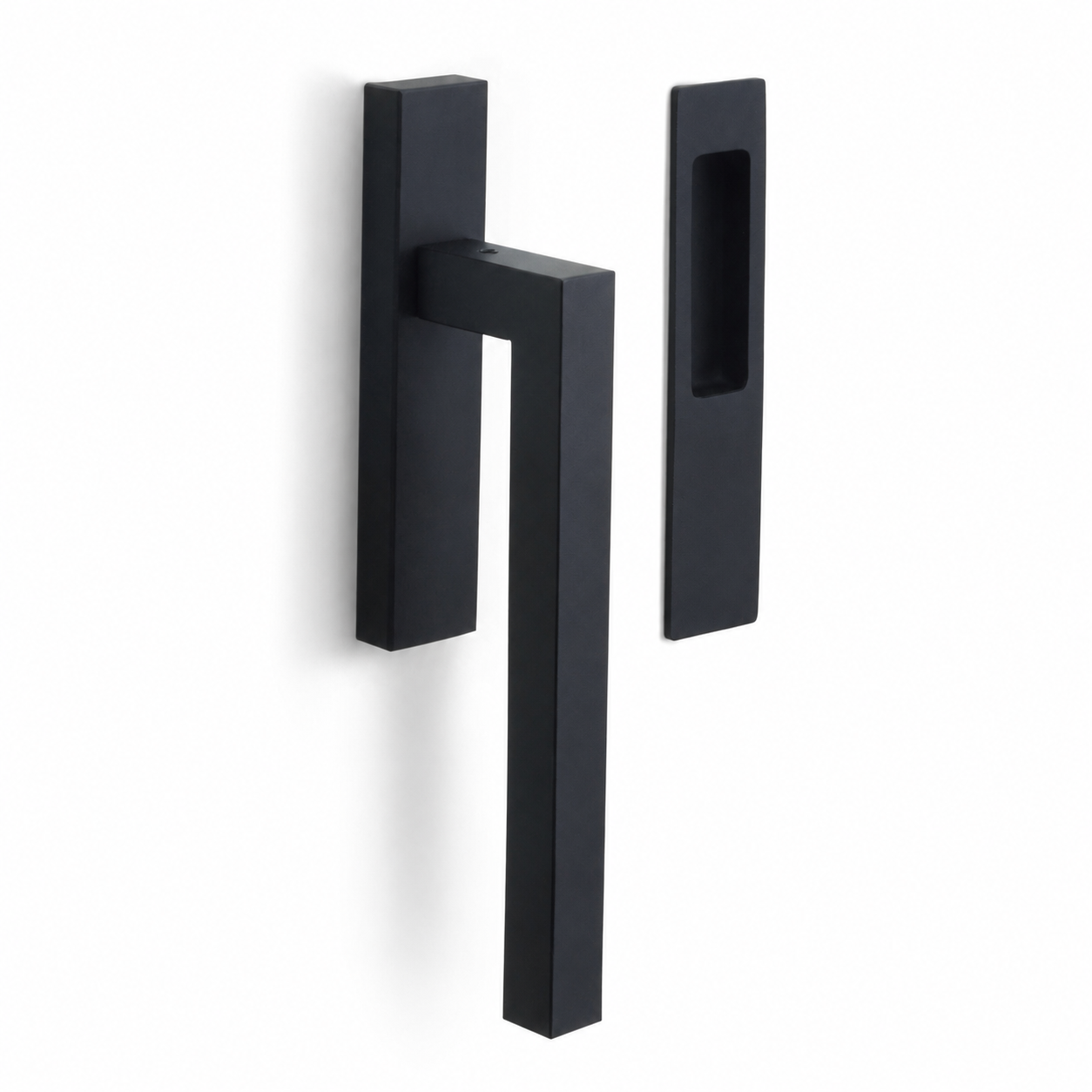 Formani | LSQ230 | SQUARE | Massief | Hefschuifdeurbeslag kruk/kom | Mat zwart