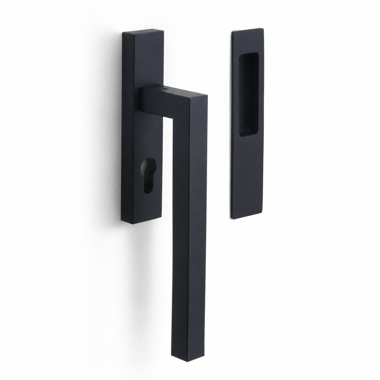 Formani | LSQ230 | SQUARE | Massief | Hefschuifdeurbeslag kruk/kom | Mat zwart