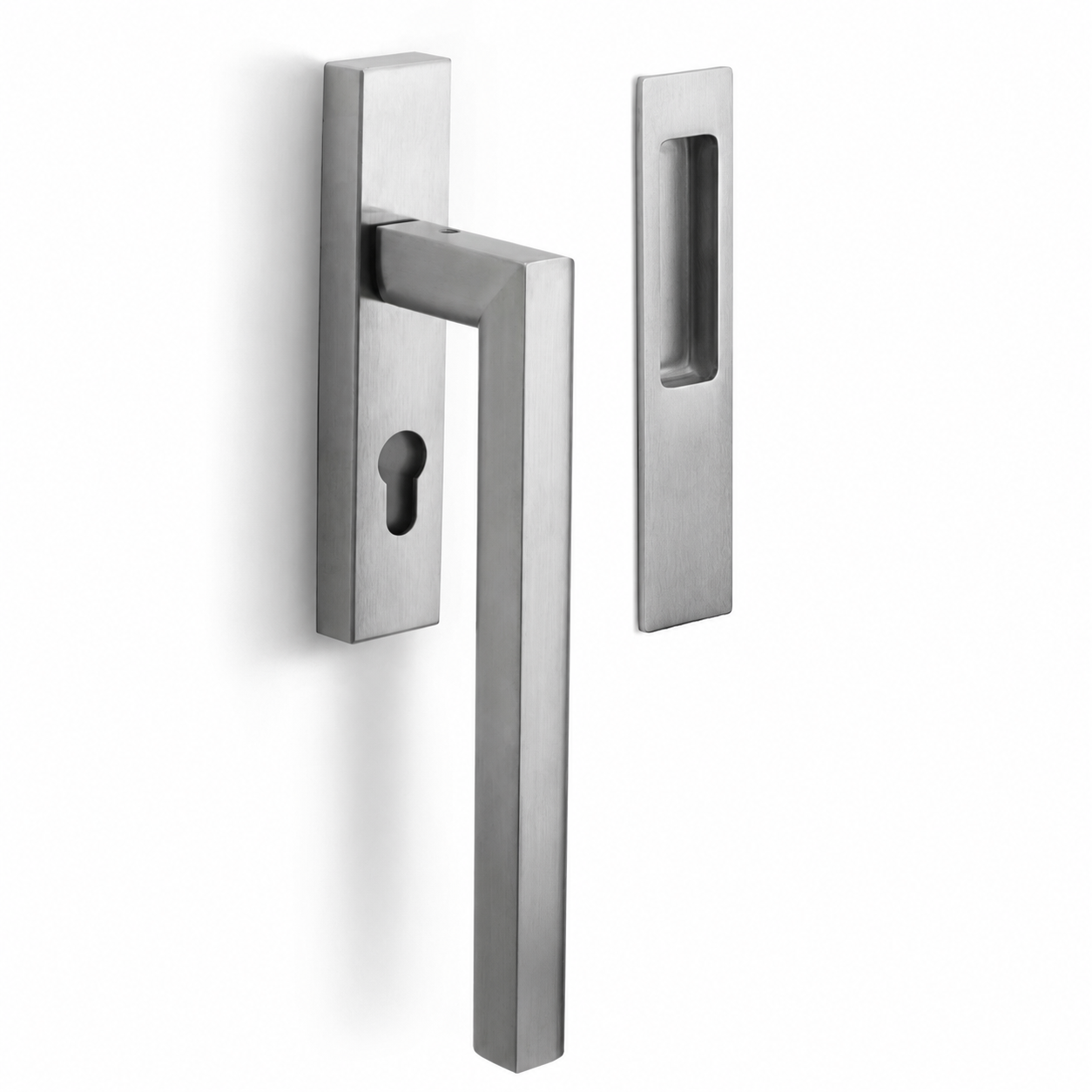 Formani | PB231 | TWO | Massief | Hefschuifdeurbeslag kruk/kom | Mat RVS
