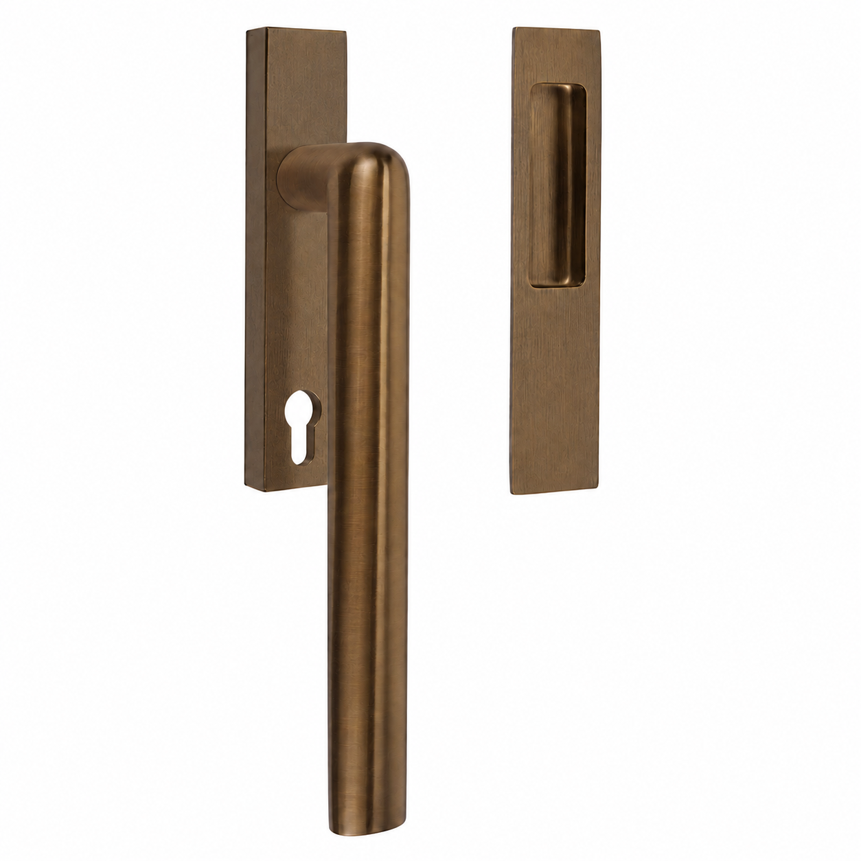 Formani | PBI230 | INC | Massief | Hefschuifdeurbeslag kruk/kom | Brons