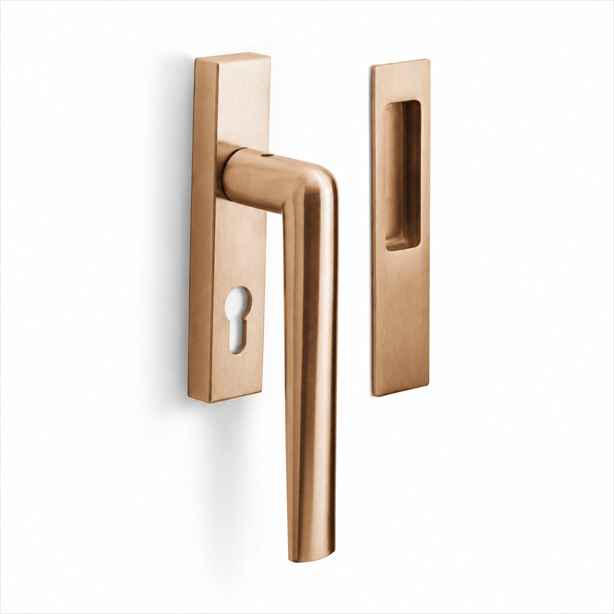 Formani | PBI230 | INC | Massief | Hefschuifdeurbeslag kruk/kom | Licht brons