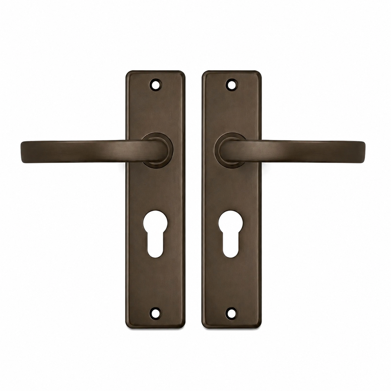 Deurkrukken Edge kruk Blok PC55 Brons