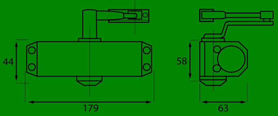 Dulimex | Deurdranger Briton | 121 Serie | Zilver - Deurbeslag-expert