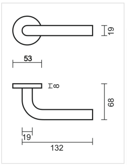 HDD Pro DEURKRUK PRO L SHAPE 19MM CLASS 3 INOX PLUS - Deurbeslag-expert