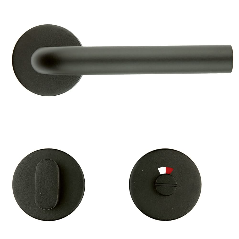 HDD Pro DEURKRUK PRO L SHAPE 19MM CLASS 3 ZWART STRUCTUUR UV - Deurbeslag-expert