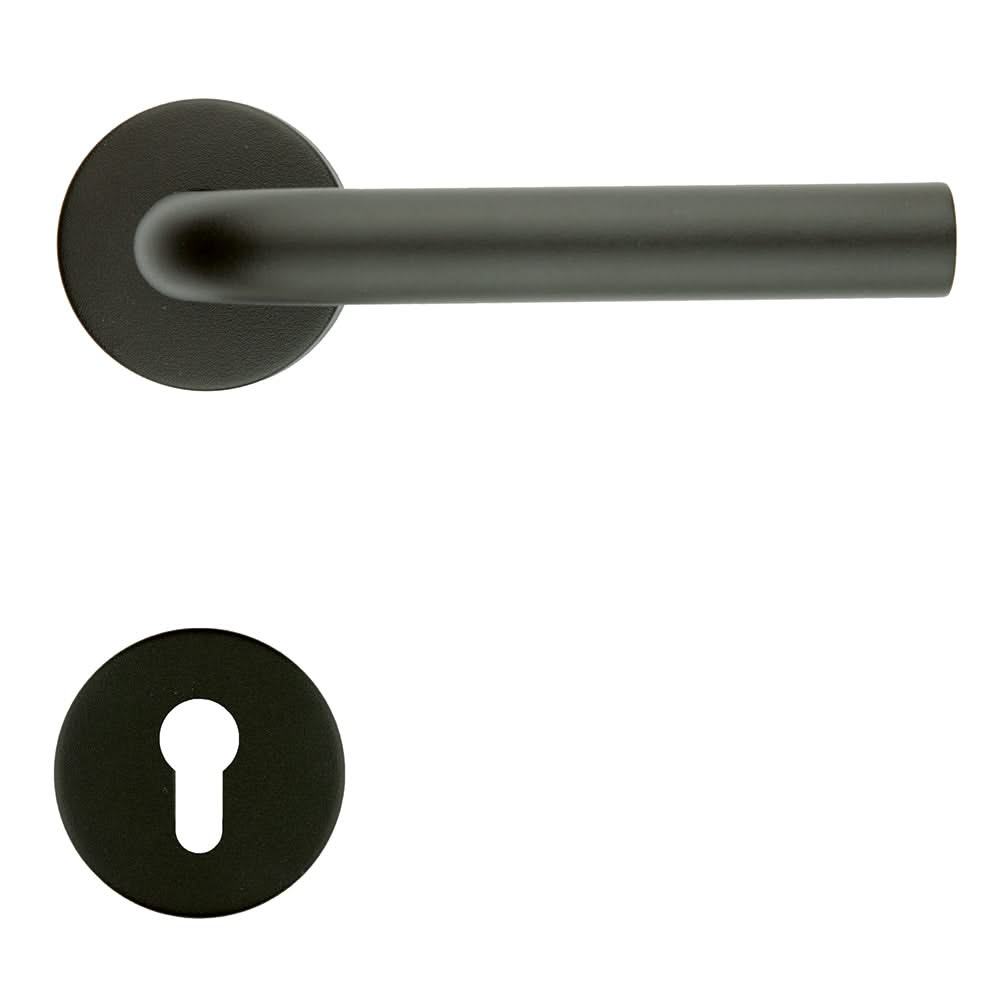 HDD Pro DEURKRUK PRO L SHAPE 19MM CLASS 3 ZWART STRUCTUUR UV - Deurbeslag-expert