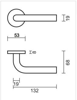 HDD Pro DEURKRUK PRO L SHAPE 19MM CLASS 3 ZWART - Deurbeslag-expert