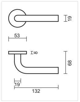 HDD Pro DEURKRUK PRO L SHAPE 19MM ZWART - Deurbeslag-expert