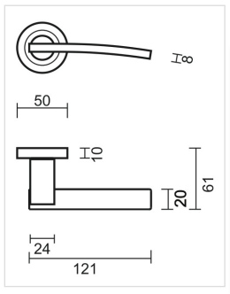 HDD Pro DEURKRUK PRO MIRCA Messing Gepolijst - Deurbeslag-expert