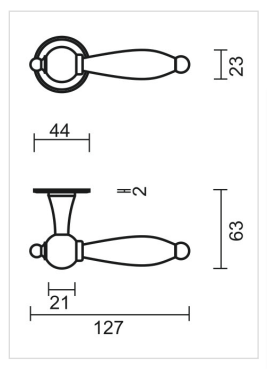 HDD Pro DEURKRUK PRO NATALIE ZWART ROND - Deurbeslag-expert