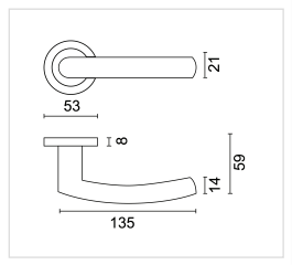 HDD Pro DEURKRUK PRO OVAL C SHAPE ZWART - Deurbeslag-expert