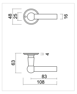 HDD Pro DEURKRUK PRO PETANA L+L INOX LOOK - Deurbeslag-expert