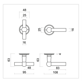 HDD Pro DEURKRUK PRO PETANA T+L WIT - Deurbeslag-expert