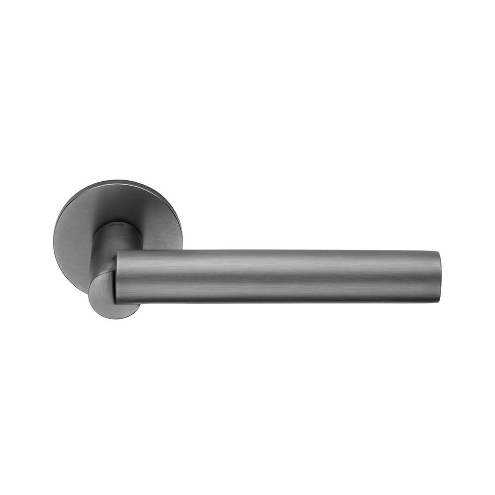 DND | Deurkruk | BOOLE RR FI | Gun Metal PVD | Rond Rozet - Deurbeslag-expert