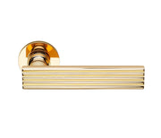 DND | Deurkruk | Eleonora RR FI | Bright Goud PVD | Rond Rozet - Deurbeslag-expert