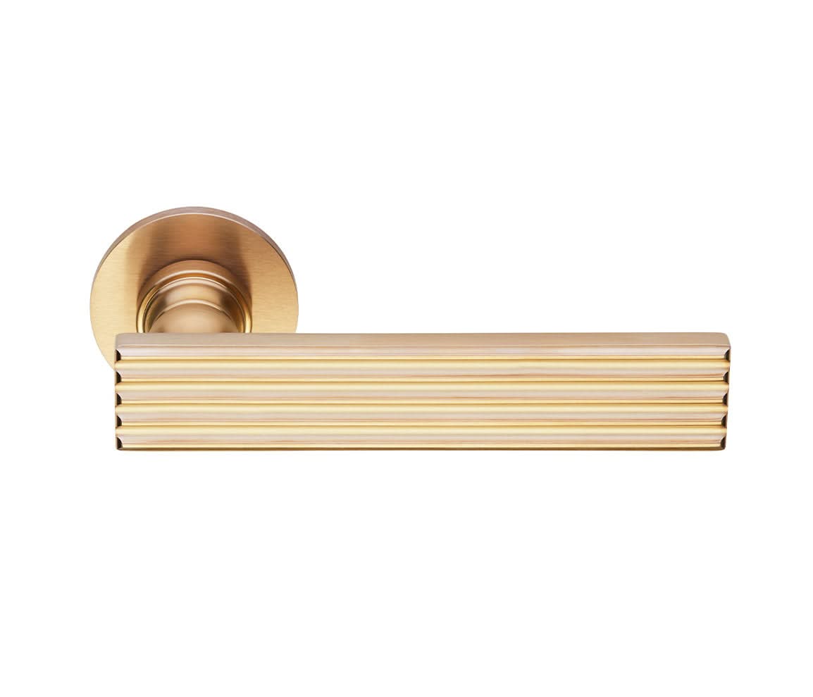 DND | Deurkruk | Eleonora RR FI | Warm Goud PVD | Rond Rozet - Deurbeslag-expert