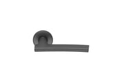 DND | Deurkruk | LUCE RR VIS | Antraciet | Rond Rozet - Deurbeslag-expert