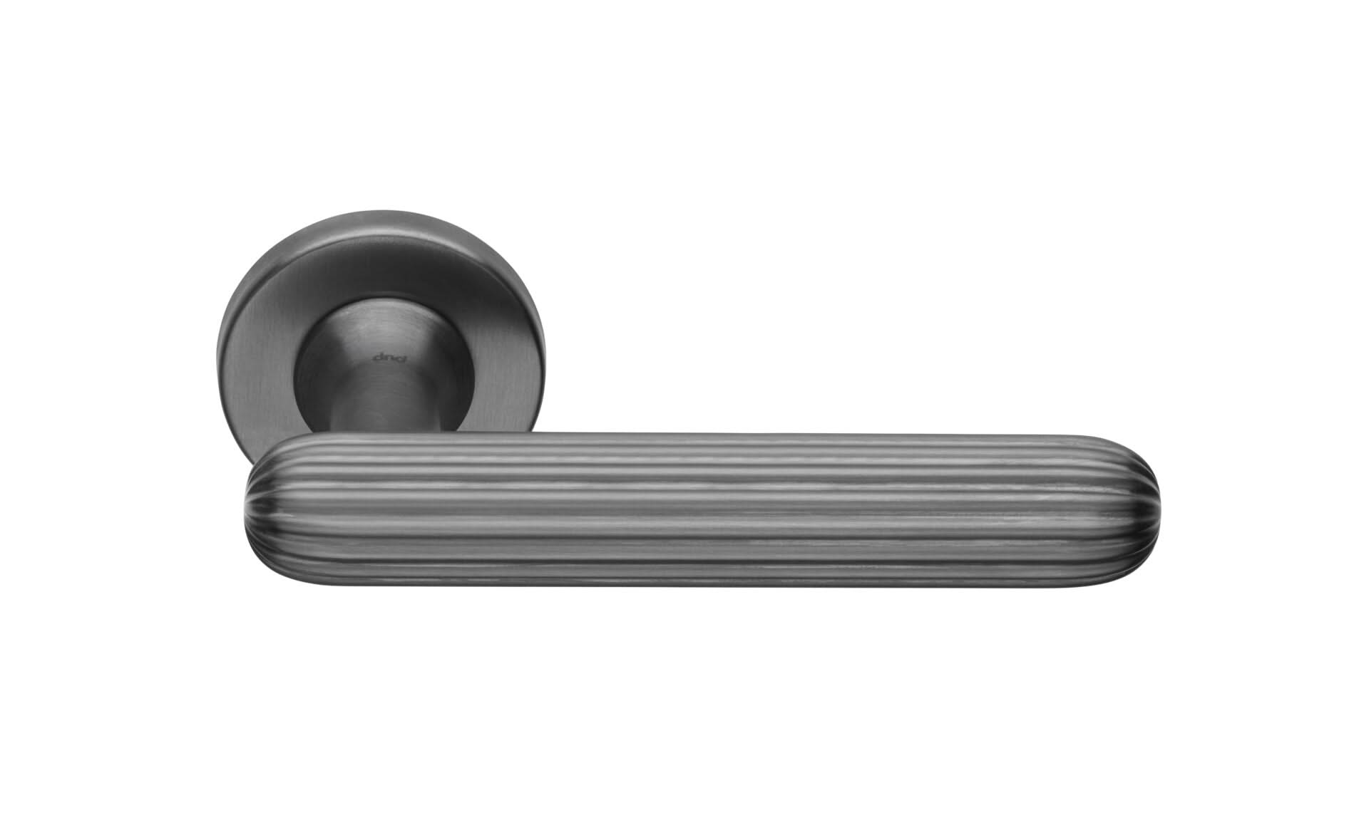 DND | Deurkruk | ZEPPELIN RR FI | Gun Metal PVD | Rond Rozet - Deurbeslag-expert