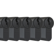 DOM plura zwart 5 gelijksluitende cilinders