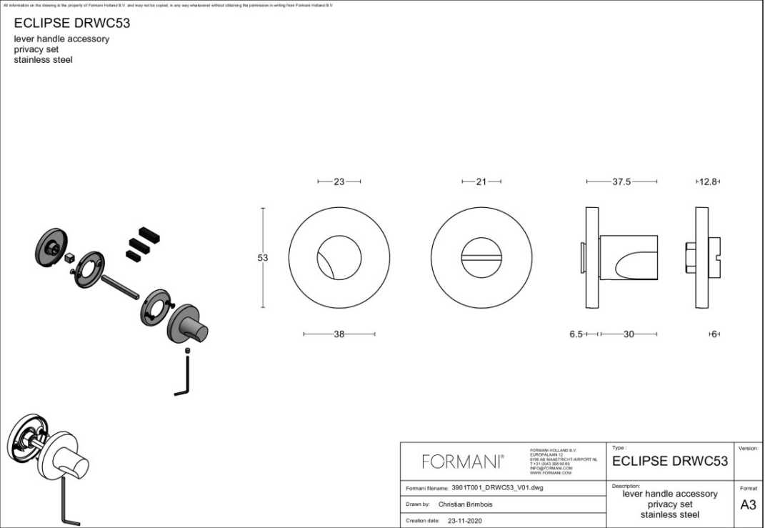 FORMANI | toiletgarnituur PVD mat zwart | David Rockwell | ECLIPSE | DRWC53