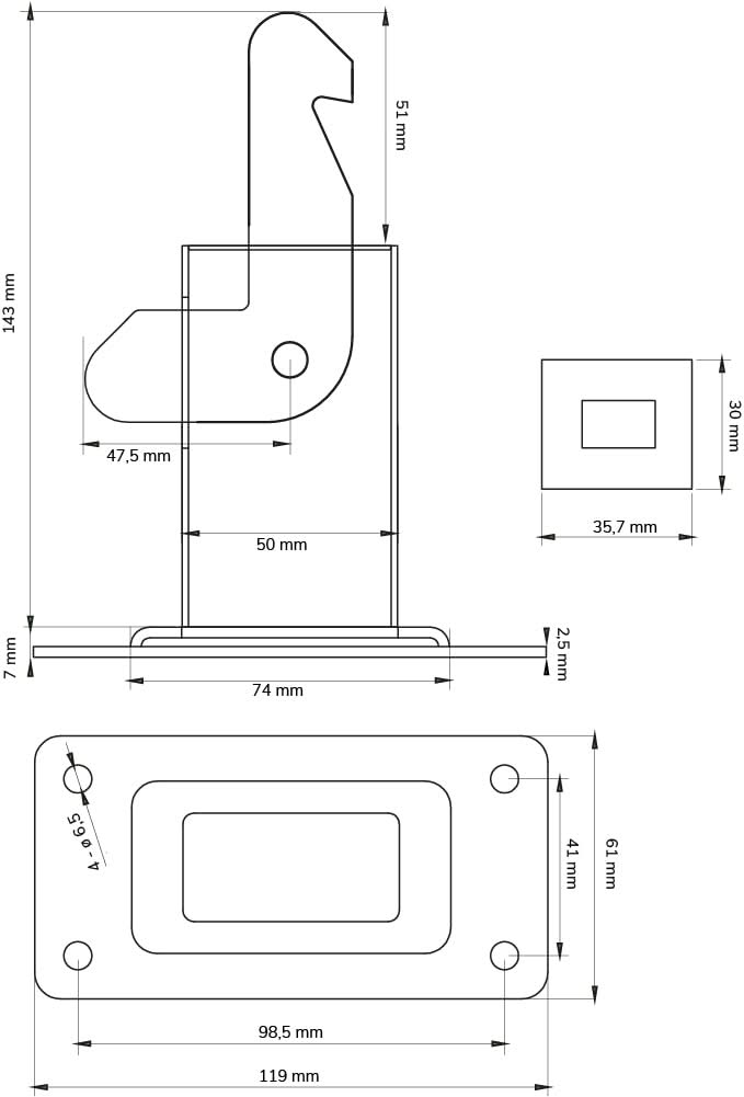 DX - Deurvastzetter heavy duty - inclusief opvangoog - wandmodel - Deurbeslag-expert