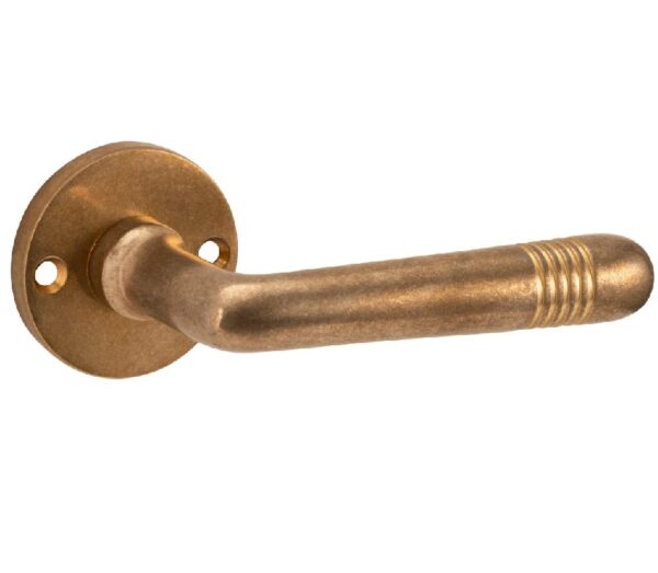 Artitec Deurkruk op rond rozet Art-Deco/Elegant Messing antiek