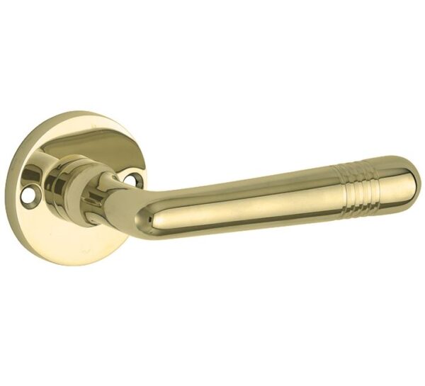 Artitec Deurkruk op rozet Art-Deco/Elegant messing ongelakt - Deurbeslag-expert