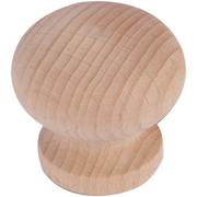 Differnz | Meubelknop Rond - Hol - Paddenstoel - Hout | 40 mm | Hout
